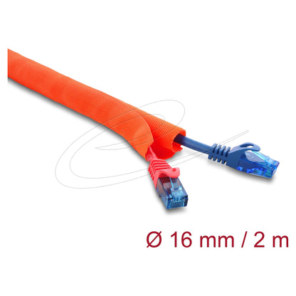 Kabelschutzschlauch selbstschließend 2 m x 16 mm orange