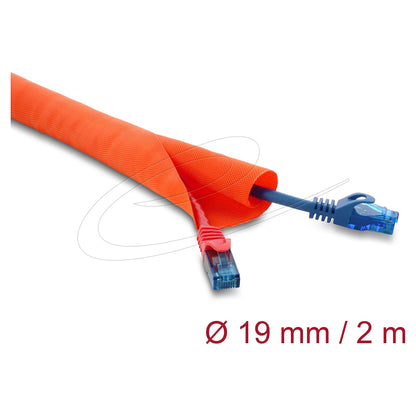 Kabelschutzschlauch selbstschließend 2 m x 19 mm orange