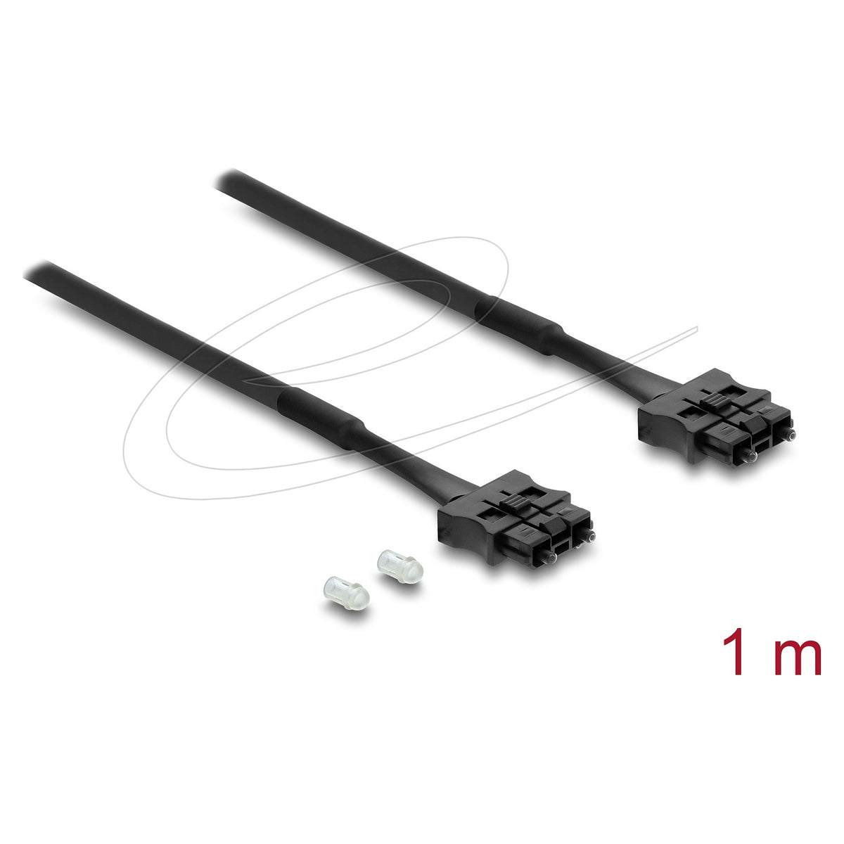 LWL POF Kunststoff Servo Anschlusskabel Stecker zu Stecker Durchmesser 6,0 mm 1 m schwarz