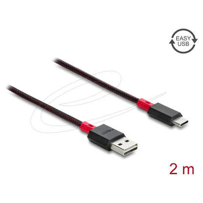 EASY-USB 2.0 Kabel Typ-A Stecker zu USB Type-C™ Stecker 2 m schwarz