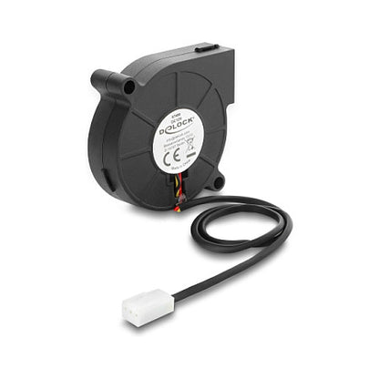 Radiallüfter / Lüftergebläse 12 V DC 50 x 50 x 15 mm mit 3-Pin Lüfteranschluss, schwarz