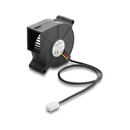 Radiallüfter / Lüftergebläse 12 V DC 60 x 60 x 25 mm mit 3-Pin Lüfteranschluss, schwarz