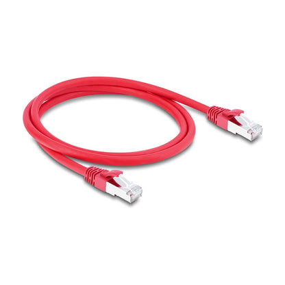 RJ45 Netzwerkkabel Cat.6A S/FTP 1 m rot