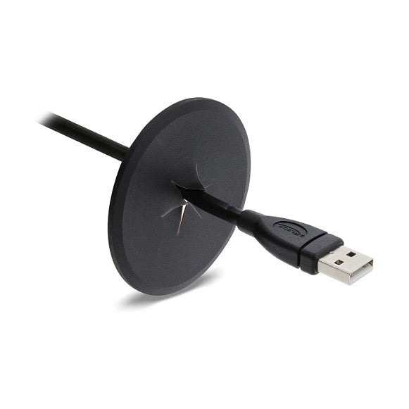 Silikon Kabeldurchführung rund Ø 65 mm zur Wandmontage / Tischmontage weiß / schwarz