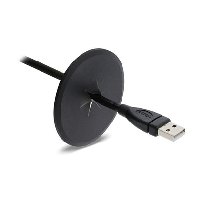 Silikon Kabeldurchführung rund Ø 65 mm zur Wandmontage / Tischmontage weiß / schwarz