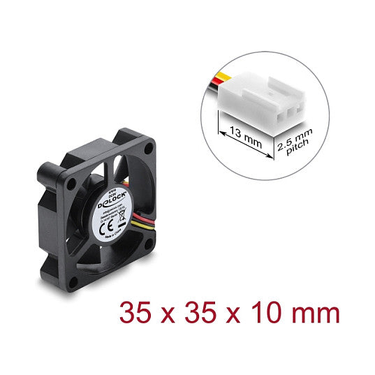 Axiallüfter 5 V DC, 35 x 35 x 10 mm schwarz