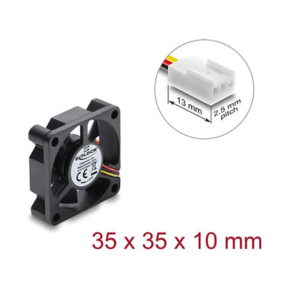 Axiallüfter 5 V DC, 35 x 35 x 10 mm schwarz