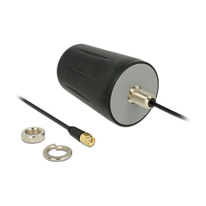 LoRa Antenne 868 MHz SMA Stecker 0 dBi starr omnidirektional mit Anschlusskabel RG-174 3 m Dachmontage outdoor schwarz