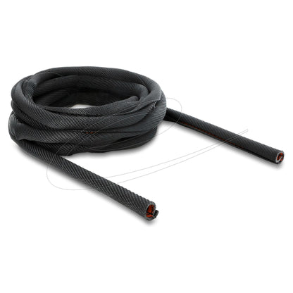 Kabelschutzschlauch mit orangener Verschleißanzeige selbstschließend doppellagig 5 m x 19 mm schwarz