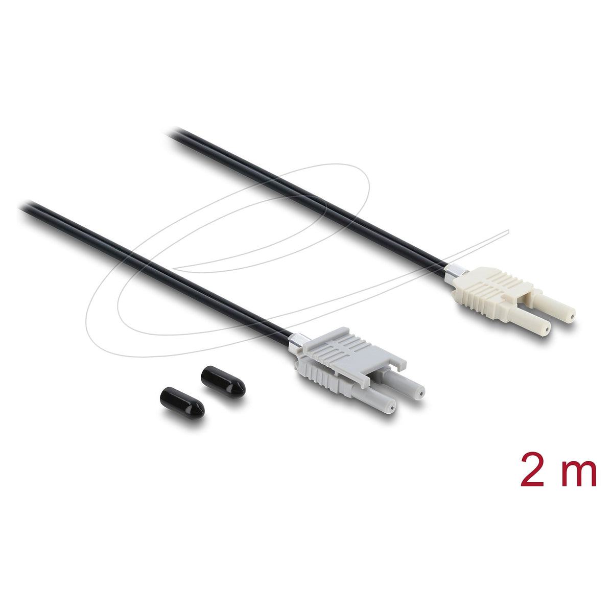 LWL POF Kunststoff Kabel HFBR 4506-4516Z Duplex Stecker zu Duplex Stecker 2 m
