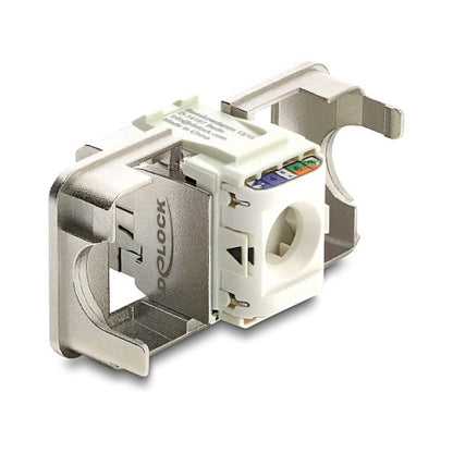 Keystone Modul RJ45 Buchse zu LSA Cat.6A geschirmt mit Abschirmgeflecht werkzeugfrei