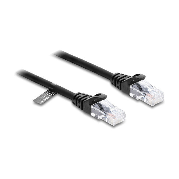 RJ50 Spiralkabel Stecker zu Stecker 2 m schwarz