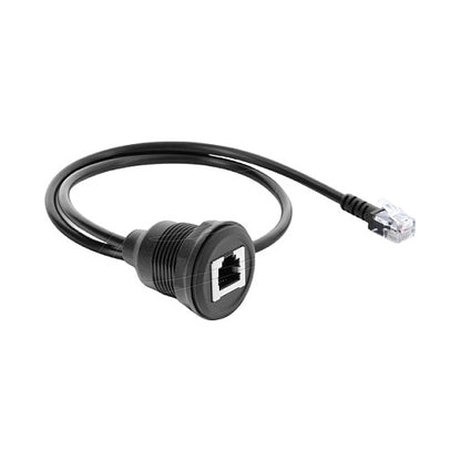 Kabel RJ12 Stecker zu RJ12 Buchse zum Einbau 50 cm schwarz