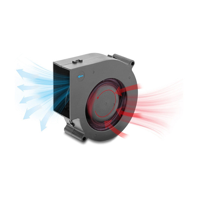 Radiallüfter / Lüftergebläse 12 V DC 97 x 94 x 33 mm mit 3-Pin Lüfteranschluss, schwarz