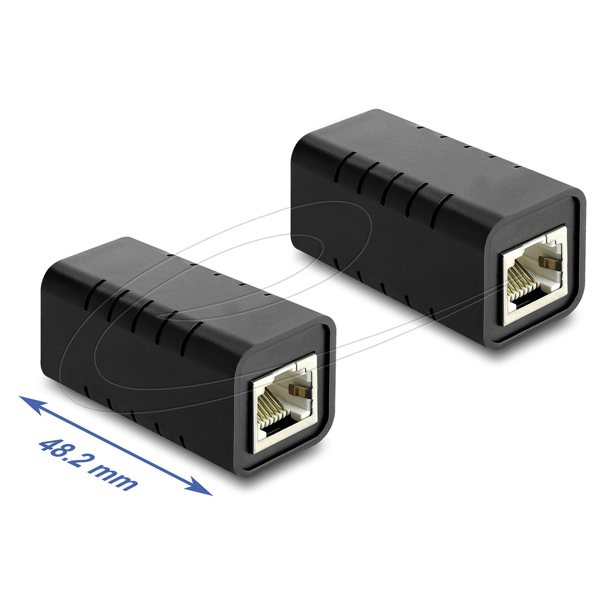RJ45 Kupplung Buchse zu Buchse Cat.6A geschirmt schwarz