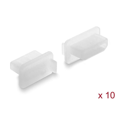Staubschutz für HDMI-A Buchse 10 Stück Silikon transparent