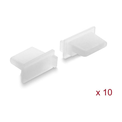 Staubschutz für USB Typ-A Buchse 10 Stück Silikon transparent
