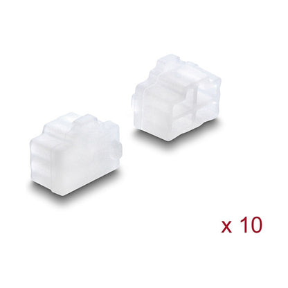 Staubschutz für RJ45 Buchse 10 Stück Silikon transparent