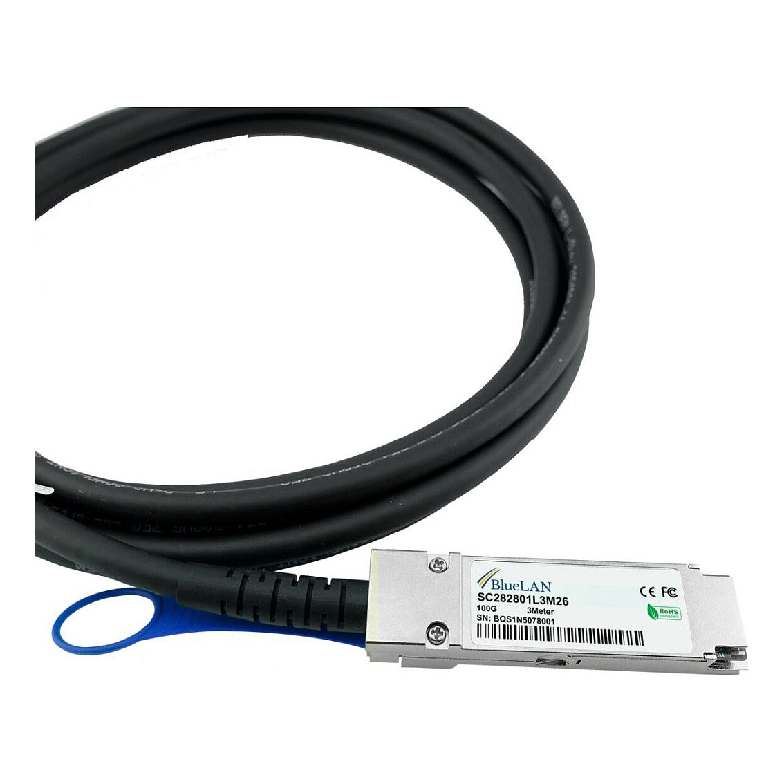 BlueOptics 100Gb 1m QSFP28 100GBASE-CR4 DAC( QSFP-100G-CU1M)