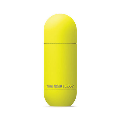 - ORB - Edelstahl Isolierflasche mit Trinkbecher Gelb