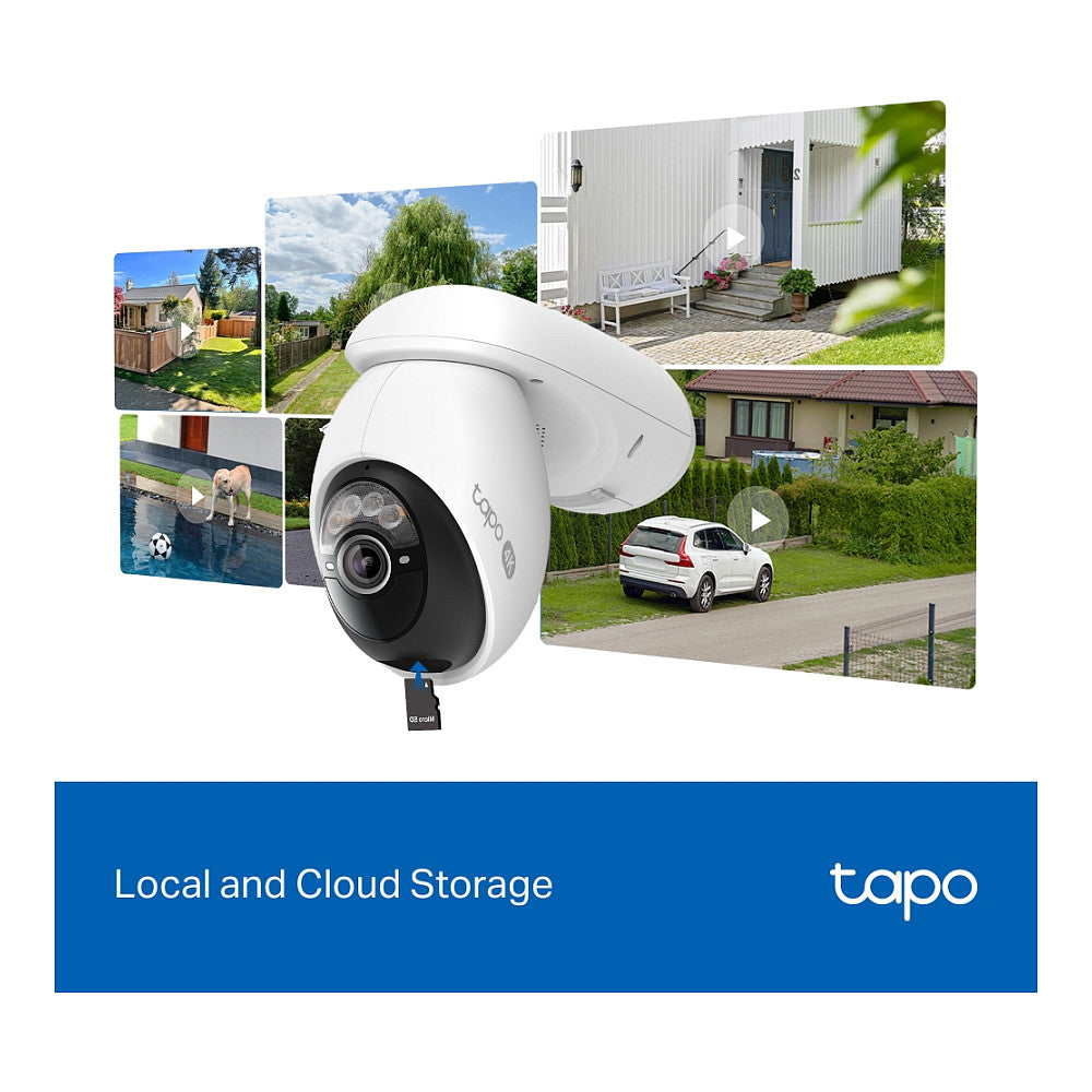 Pan/Tilt Security Camera Kit SPEC:4K 8MP (38402160), 2.4 GHz/5 GHz, 10000mAh rechargeable lithium-ion battery, Solar panel (5.2V, 2.5W)