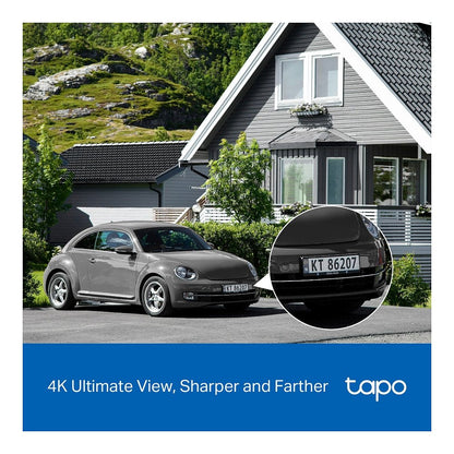 Pan/Tilt Security Camera Kit SPEC:4K 8MP (38402160), 2.4 GHz/5 GHz, 10000mAh rechargeable lithium-ion battery, Solar panel (5.2V, 2.5W)