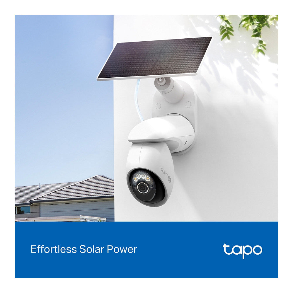 Pan/Tilt Security Camera Kit SPEC:4K 8MP (38402160), 2.4 GHz/5 GHz, 10000mAh rechargeable lithium-ion battery, Solar panel (5.2V, 2.5W)