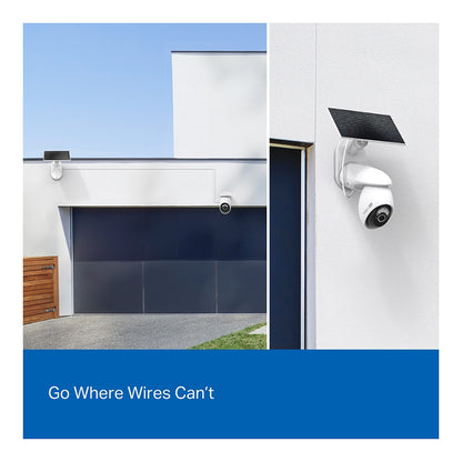 Pan/Tilt Security Camera Kit SPEC:4K 8MP (38402160), 2.4 GHz/5 GHz, 10000mAh rechargeable lithium-ion battery, Solar panel (5.2V, 2.5W)