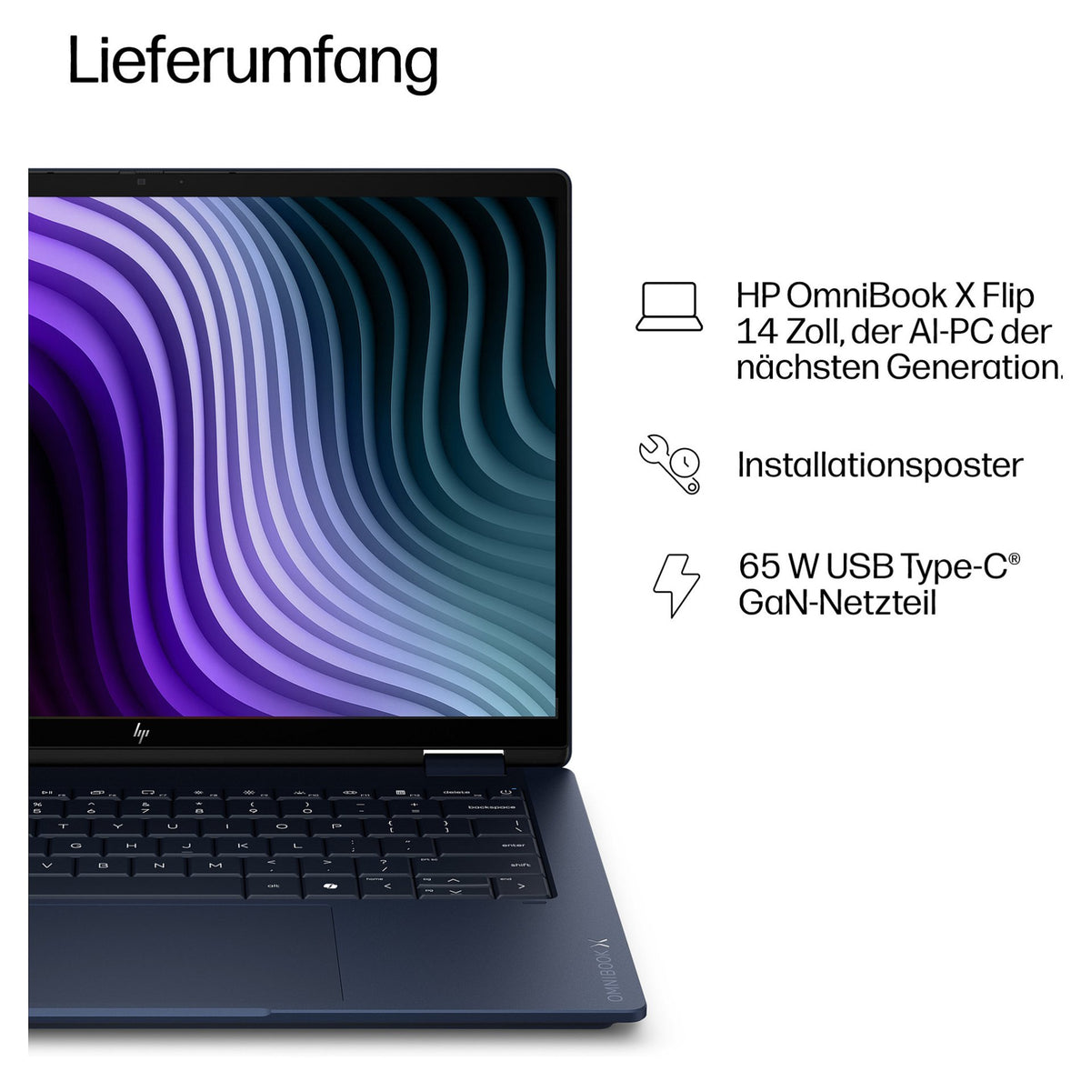 HP OmniBook X Flip 14-kc0150ng RYZ AI 5 430/16GB/512SSD/W11 Home Touch