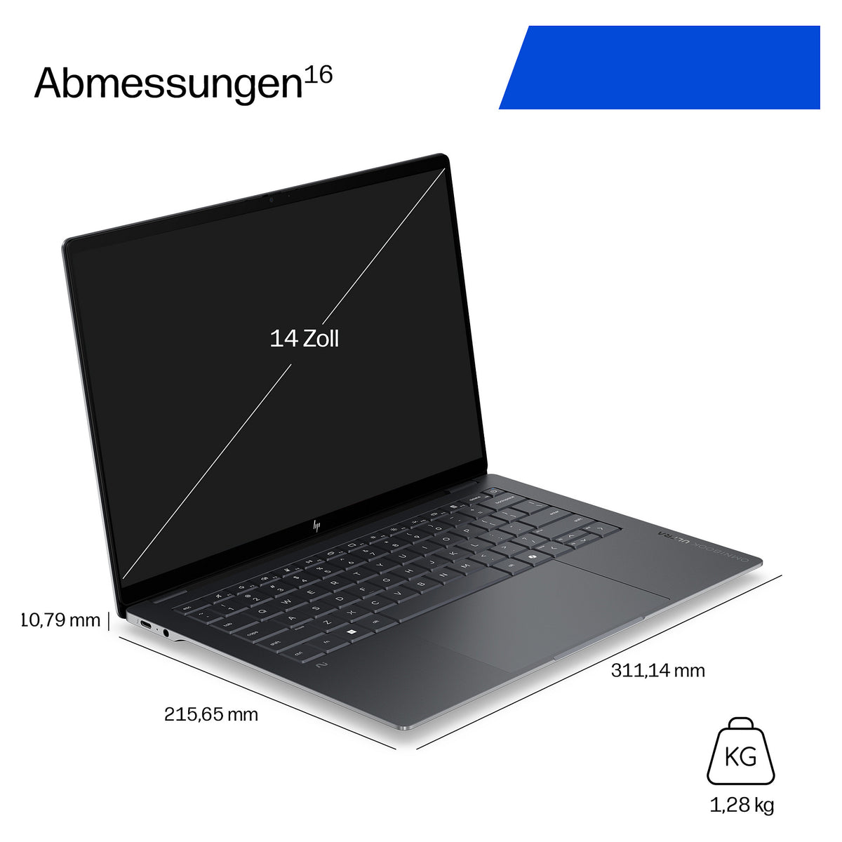 HP OmniBook Ultra 14-kd0173ng CU7 356H/32GB/1TBSSD/W11 Home Touch