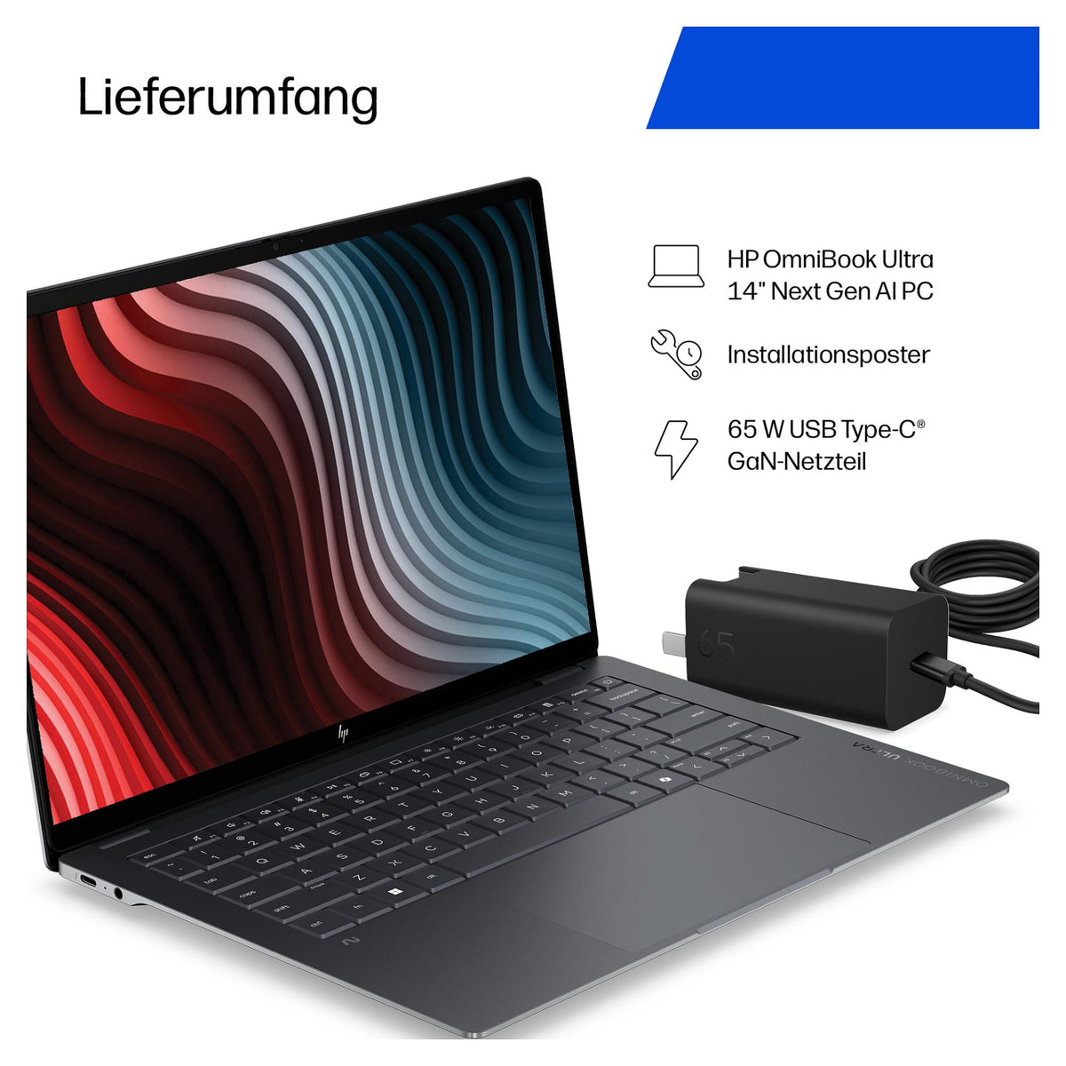 HP OmniBook Ultra 14-kd0201ng CU9 386H/32GB/2TBSSD/W11 Pro Touch