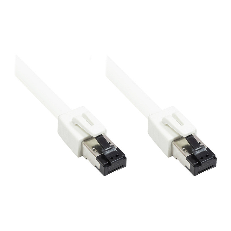 RNS® Patchkabel Cat. 8.1, S/FTP, PiMF, halogenfrei (LSZH), 2000MHz, 40Gbit/s, weiß, 5m, Good Connections®