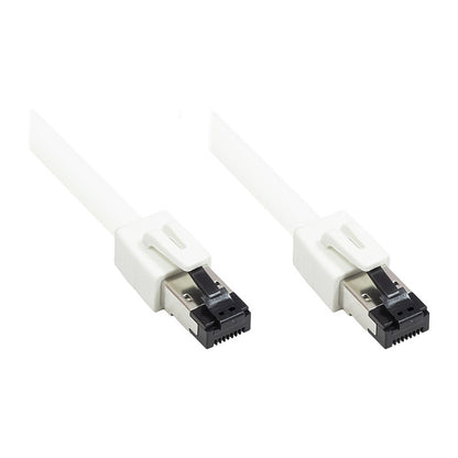 RNS® Patchkabel Cat. 8.1, S/FTP, PiMF, halogenfrei (LSZH), 2000MHz, 40Gbit/s, weiß, 5m, Good Connections®