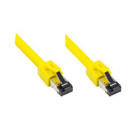 RNS® Patchkabel Cat. 8.1, S/FTP, PiMF, halogenfrei (LSZH), 2000MHz, 40Gbit/s, gelb, 10m, Good Connections®