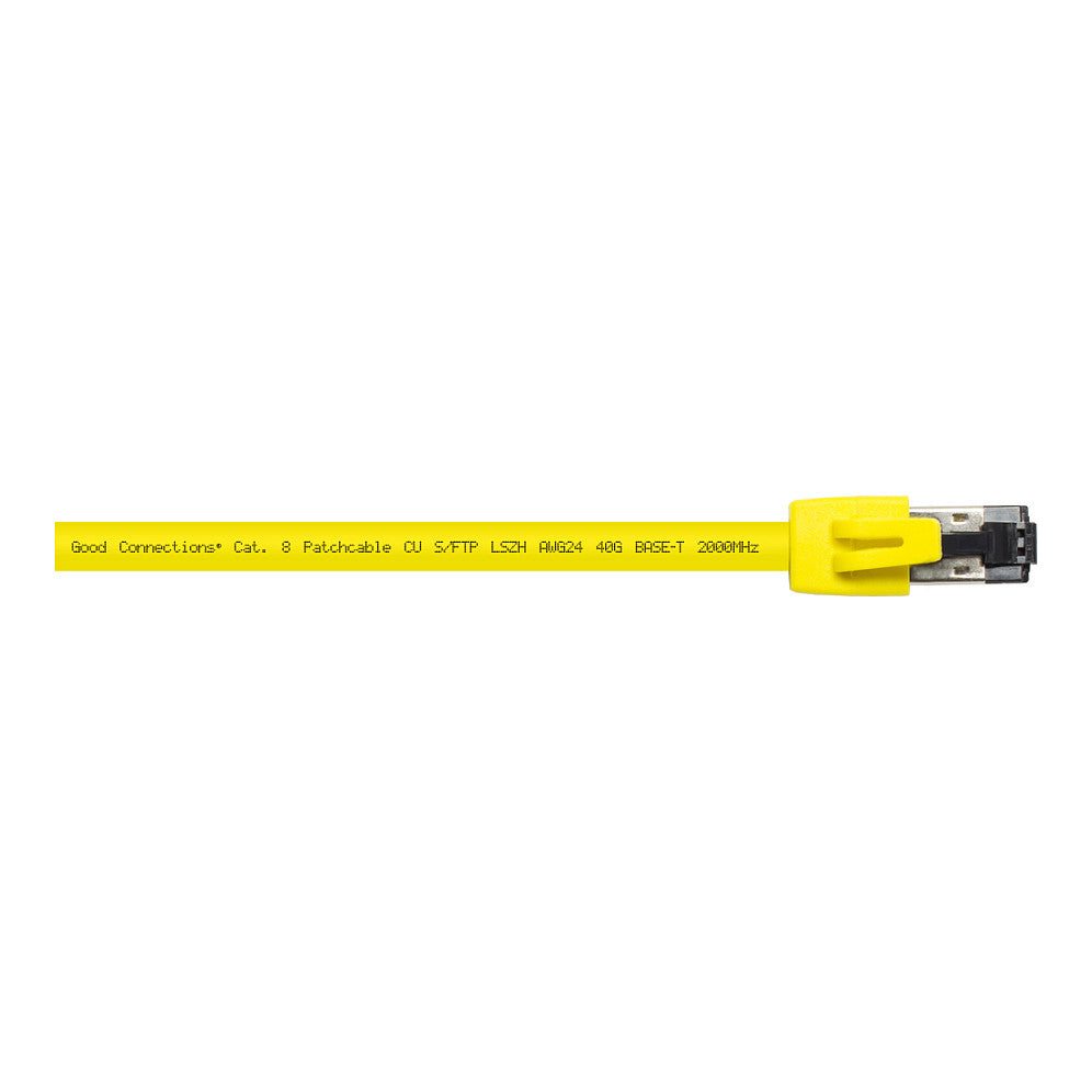 RNS® Patchkabel Cat. 8.1, S/FTP, PiMF, halogenfrei (LSZH), 2000MHz, 40Gbit/s, gelb, 15m, Good Connections®