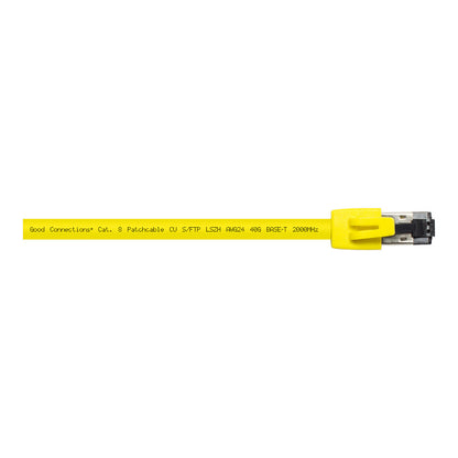 RNS® Patchkabel Cat. 8.1, S/FTP, PiMF, halogenfrei (LSZH), 2000MHz, 40Gbit/s, gelb, 15m, Good Connections®