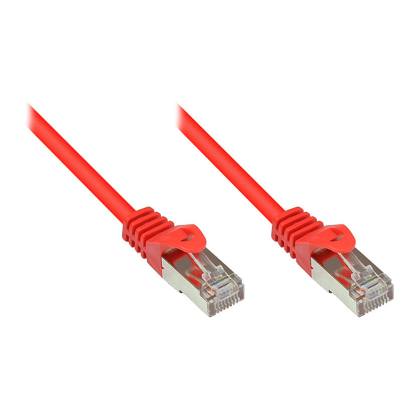 RNS® Patchkabel mit Rastnasenschutz, Cat. 5e, SF/UTP, PVC, 100MHz, rot, 1,5m, Good Connections®