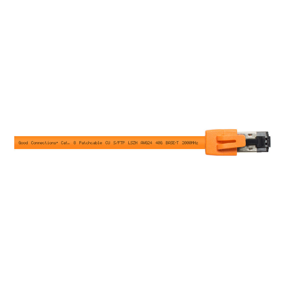 RNS® Patchkabel Cat. 8.1, S/FTP, PiMF, halogenfrei (LSZH), 2000MHz, 40Gbit/s, orange, 1m, Good Connections®