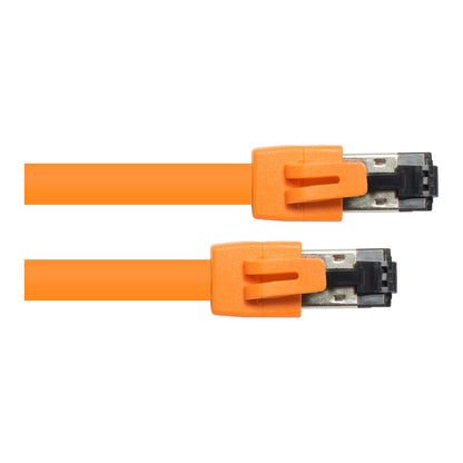 RNS® Patchkabel Cat. 8.1, S/FTP, PiMF, halogenfrei (LSZH), 2000MHz, 40Gbit/s, orange, 0,5m, Good Connections®
