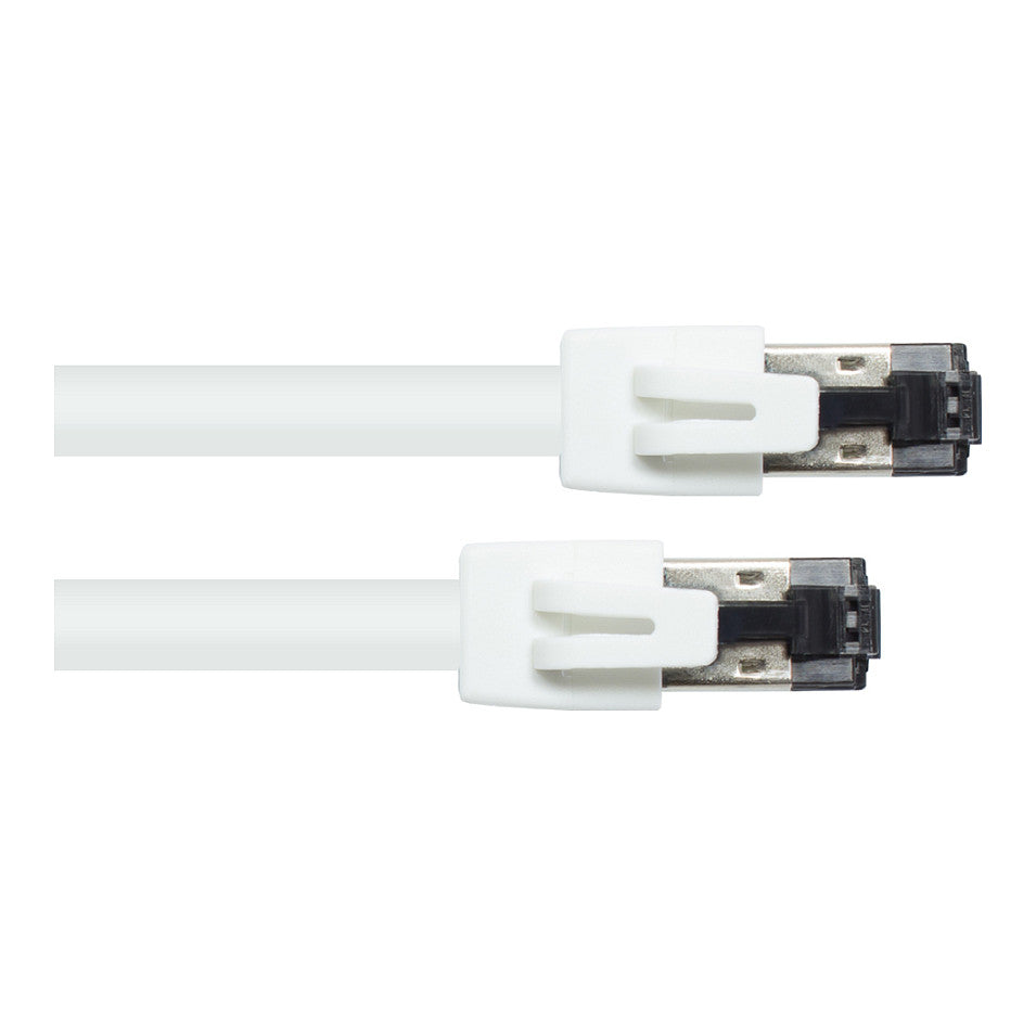 RNS® Patchkabel Cat. 8.1, S/FTP, PiMF, halogenfrei (LSZH), 2000MHz, 40Gbit/s, weiß, 0,5m, Good Connections®
