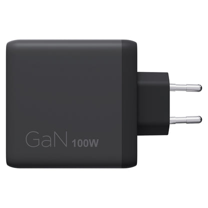 N Lenovo Multi-Port USB-C 100W GaN-Ladegerät/ Netzteil Schwarz inkl. USB-C Kabel (1,8m)