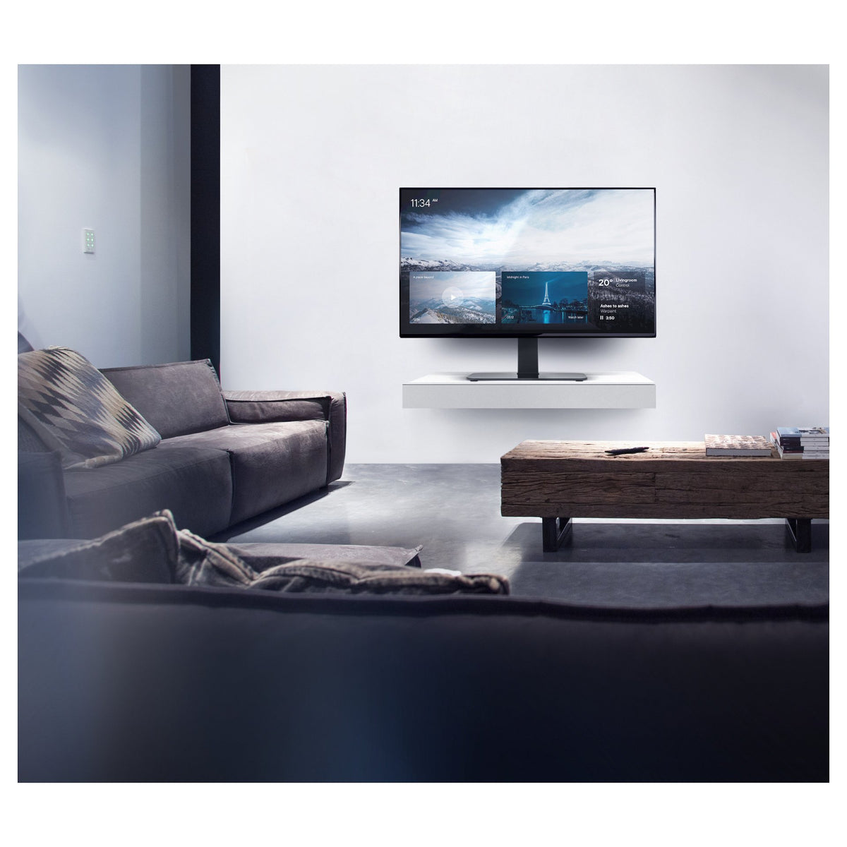 One For All WM 2670 Smart TV-Tischständer 32-70" VESA 600x400 40kg Kabelmanagement schwenkbar 70°
