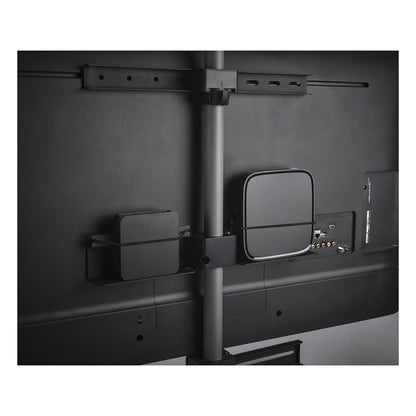 One For All WM 7476 Quadpod TV-Ständer 32-70" VESA 400x400 35kg Kabelmanagement Soundbar-Halter 360° Oak Silver Grey