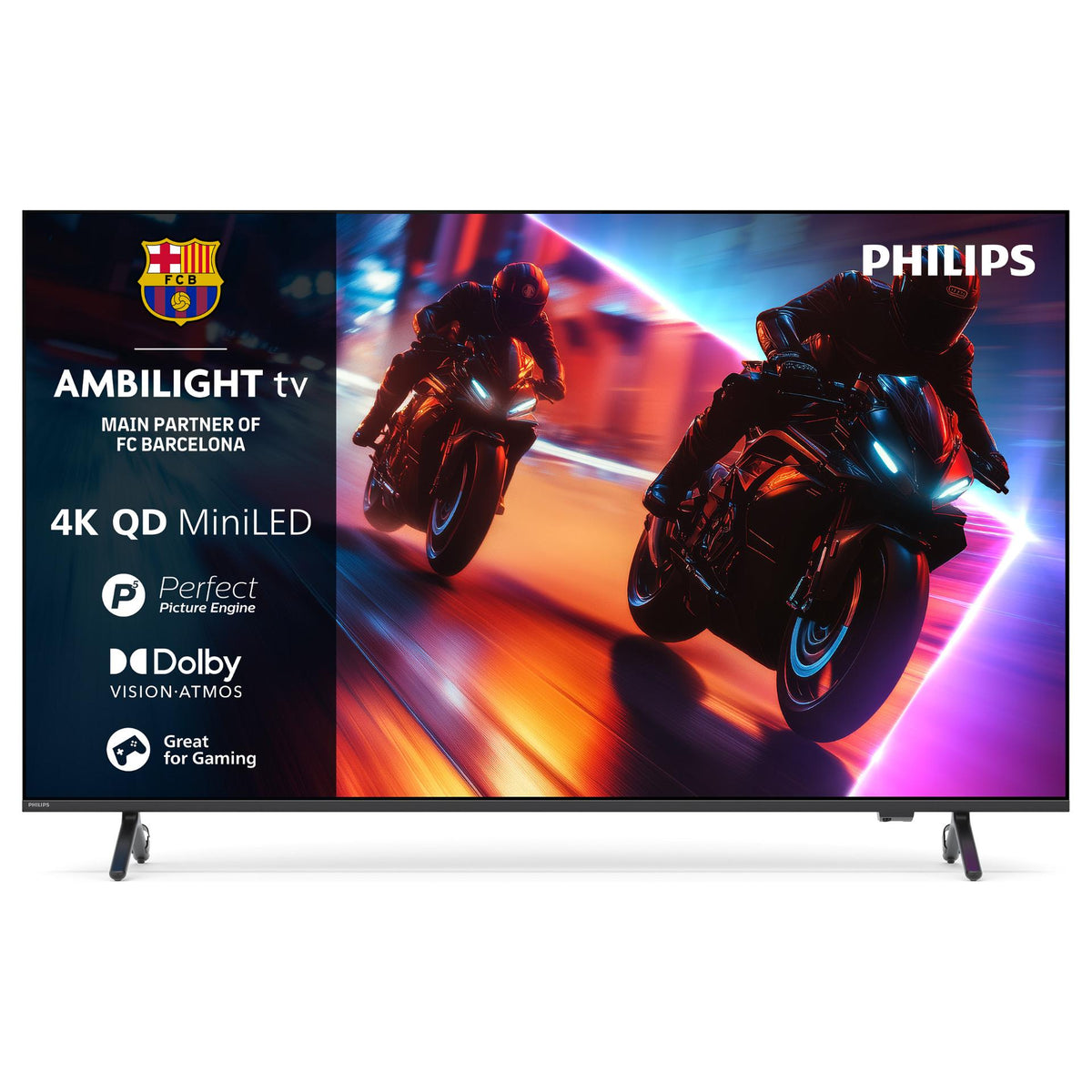 189,0cm/75" (3840x2160) Philips 75MLED910/12 4K QD MiniLED 120Hz HDMI USB WLAN Bluetooth Ambilight HDR10+ Dolby Vision Black