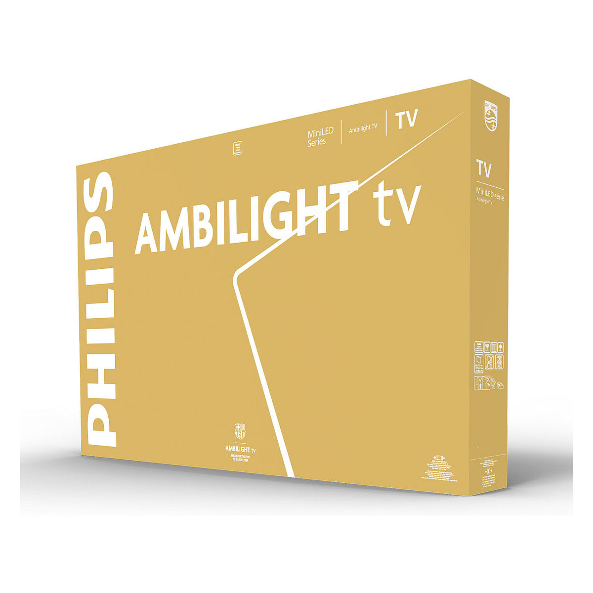 189,0cm/75" (3840x2160) Philips 75MLED910/12 4K QD MiniLED 120Hz HDMI USB WLAN Bluetooth Ambilight HDR10+ Dolby Vision Black