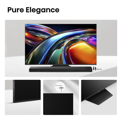 164,0cm/65" (3840x2160) Hisense 65UR9DS Smart TV 4K RGB MiniLED 6ms 170Hz HDMI USB-C LAN HDR VESA WiFi Bluetooth Black/Grey