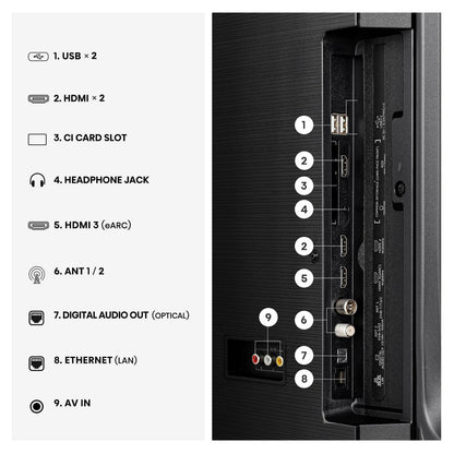 108,0cm/43" (3840x2160) Hisense 43E7S Smart TV 4K Hi-QLED 8ms 60Hz HDMI USB LAN HDR VESA WiFi Bluetooth Black