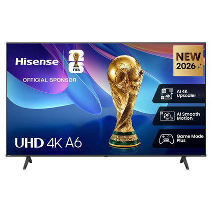 146,0cm/58" (3840x2160) Hisense 58A6S Smart TV 4K UHD 8ms 60Hz HDMI USB HDR WiFi Bluetooth Black/Grey