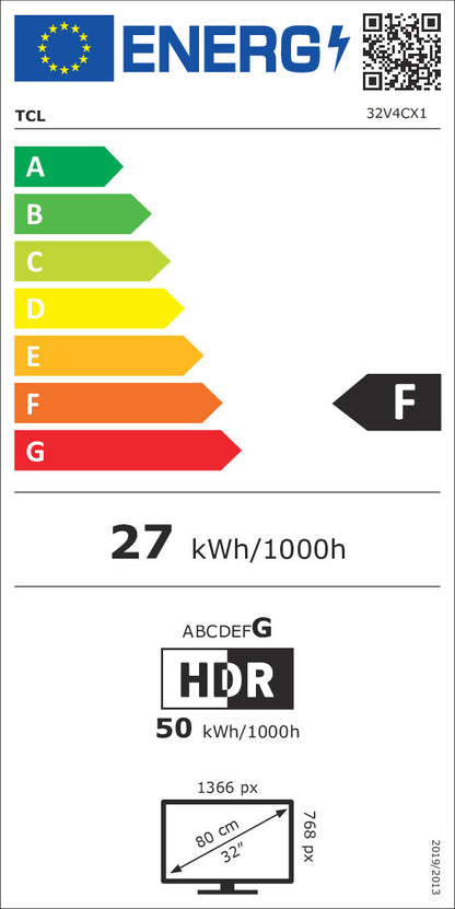 32" TCL 32V4C 80 cm schwarz, WXGA, Triple Tuner, Android TV