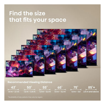 215,0cm/85" (3840x2160) Hisense 85E7S PRO Smart TV 4K Hi-QLED 6ms 144Hz HDMI USB HDR WiFi Bluetooth Black/Grey